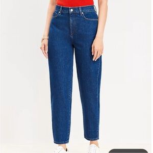 BRAND NEW! Loft High Rise Barrel Jeans in Dark Wash